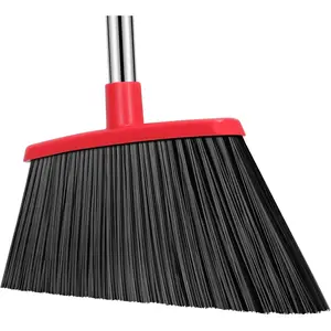 Heavy Duty 55 Inch Long Handle Large Angle Commercial Broom for Sweeping Indoor Outdoor Ideal for Home Garage Kitchen Office Courtyard Lobby Patio Lawn Concrete
