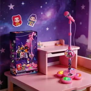 K-Pop Microphone Toy, Lighted Karaoke Machine Toy, Singing Toy, Fun Music Toy for Kids, Birthday Gift for Boys and Girls, Perfect Party Gift