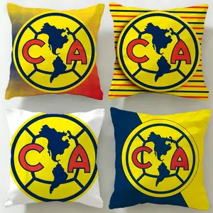 Team Club America Cushion Cover INS Style Decor Pillow Exquisite Print Short Plush Living Room Bedroom Sofa Decor Elevate Home Texture Soft Comfortable Skin-Friendly Washable No Pilling Durable