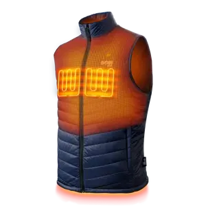 Dune Men's Heated Vest with Battery, Lightweight, Wind & Water-Resistant, 3 Heat Zones, 3 Heat Settings, Up to 10 Hours of Warmth, Navy