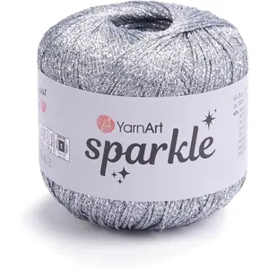 Sparkle Metallic Shiny Yarn, 60% Metallic Polyester 40% Polyamide, 25g, 160m, 2.5mm Needles & 3mm Hooks (1300)