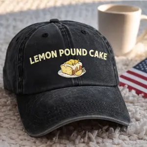 Lemon Pound Cake Cap, Justice For Lemon Pound Cake Afroman, Funny Dessert Graphic Tee, Unisex Cotton Apparel.