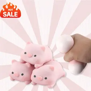 Creative Stress Relief Pull Pig Squishy Toy Stretchy Mochi Tofu Ball Decompression Vent Fidget For Adults & Kids Boredom Relief