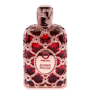 Orientica Luxury Collection Amber Rouge Unisex Eau De Parfum (2.7oz/80ml) - Arabic Woody Fragrance with Amber, Saffron, Praline, Jasmine, Orange, Oak Moss, Seaweed Notes