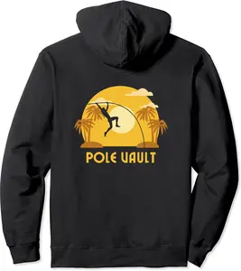 POLE VAULT - Retro Look - Fun Pole Vaulting - DESIGN ON BACK Pullover Hoodie - Laronstu Shop 85B0BFY176J3