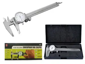 4 - Way Measuring Steel Shockproof Dial Caliper, 0-6" SAE