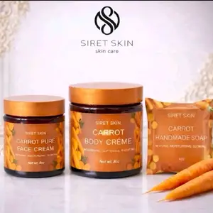 Carrot Glow Trio Set – Face Cream, Body Butter & Handmade Soap