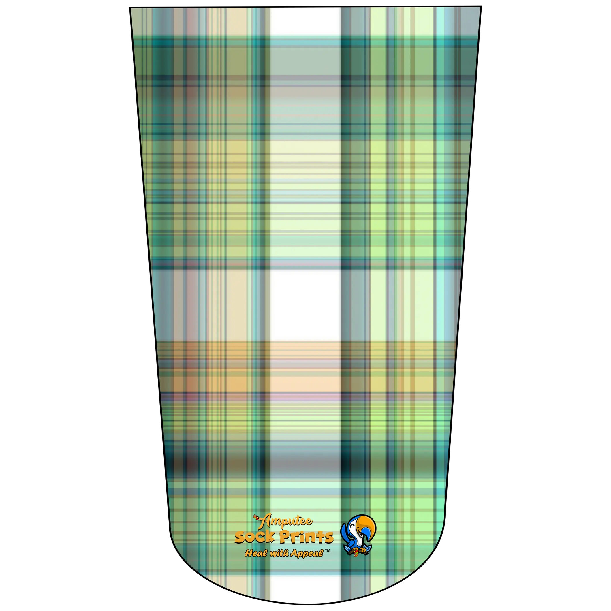 Amputee Sock "Tartan V7 ", Prosthetic Limb Sock, 3ply Stump Sock