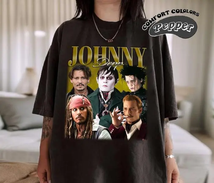 Johnny Depp Shirt, Comfort Colors Shirt, Johnny Depp Retro TShirt, Johnny Depp Fan Gift, Vintage 90s Shirt, Bootleg Shirt, Birthday Gift