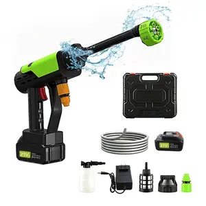 【Father's Day】Cordless Portable Pressure Washer with Single-Port Charger Base & Full Accessories, Easy to Use for Car Washing, Home Cleaning & Garden Watering