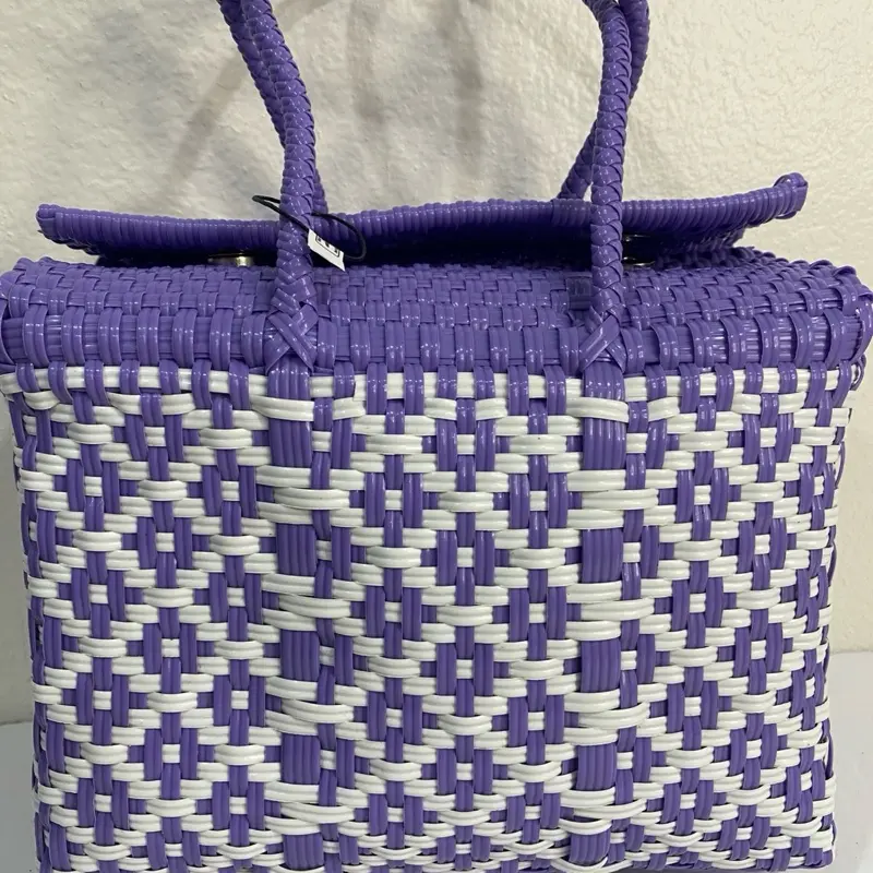 Small lavender color tote bag