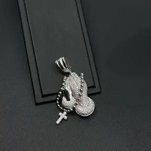 Praying Hands Pendant - Simple Design with Round Shape, Ideal for Prayer and Meditation