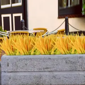 12 Pcs Artificial Wheat & Rice Stems, Fake Wheat Grass Bouquet, Farmhouse Style Faux Wheat Rice, DIY Home Decor, Wedding, Harvest, Easter
