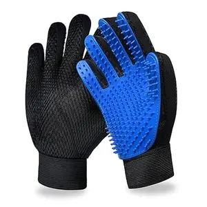 Pet Hair Removal Grooming Glove for Dogs & Cats – Soft Silicone Deshedding Brush with Breathable Mesh, Reusable Pet Grooming Tool