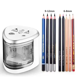 Electric Pencil Sharpener for Students, Single Hole and Dual Hole Options, Semi-Automatic Pencil Sharpening Machine, School Use, Back-To-School Gift