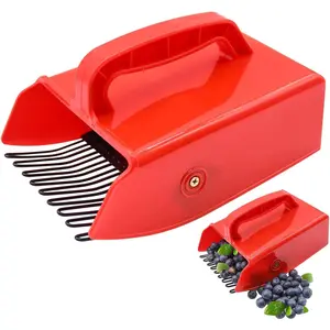 Pack Berry Picker, Berry Pickers and Rakes with Comb and Ergonomic Handle for Easier Berry Picking, Blueberry Rake Scoop for Blueberries, Lingonberries