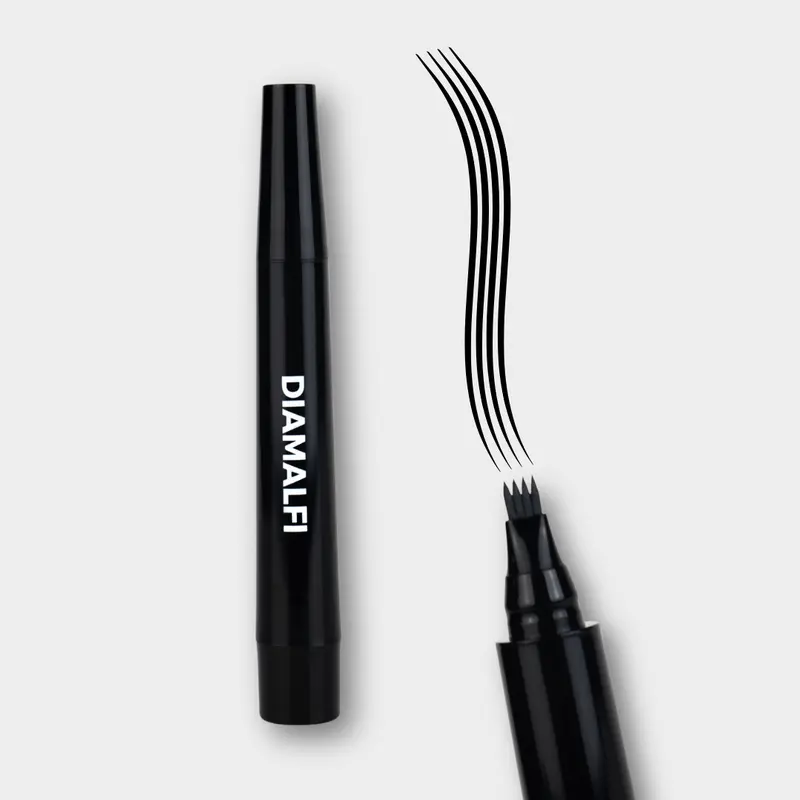 4 Tip UltraFine Pen - For Beard & Eyebrows - Water Resistant, Natural Look, Easy to Use, Long Lasting - Beard Pencil Filler, Eyebrow Pencil Filler - Beard Pen, Brow Pen - DIAMALFI