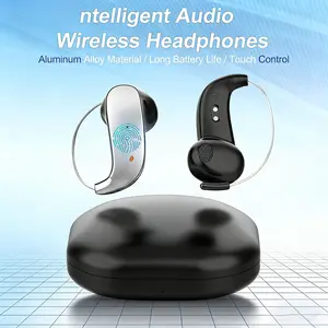 OWS19 Open Ear Earbuds for Sports, Bluetooth 5.4, Touch Control, Comfort-Fit Ear Gels for Running & Gym.