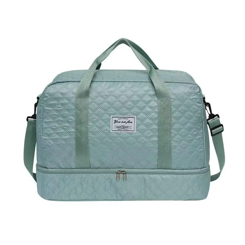 Women's Upgraded Waterproof Argyle Weekender Duffel Bag - High-Capacity Lightweight Luggage with Bug-Out Function, Built-In Organizer, Shoe Compartment, Multiple Pockets, Reinforced Handles, Breathable Mesh for Travel, Errands | Personal Item | TikTokshop