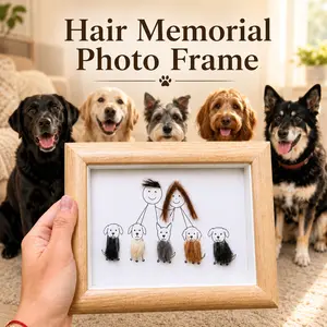 DIY Pet Hair Keepsake Frame, Dog & Cat Fur Memorial Picture Frame Kit, Personalized Pet Memory Gift for Pet Owners