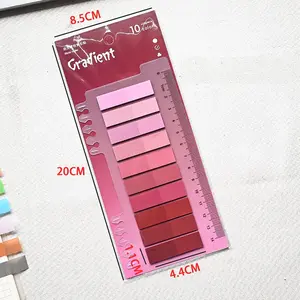 Simple Solid Color Waterproof Sticky Notes, No Residue Book Page Label Stickers, Convenient Classification Tags for Organizing Documents, Index Tabs