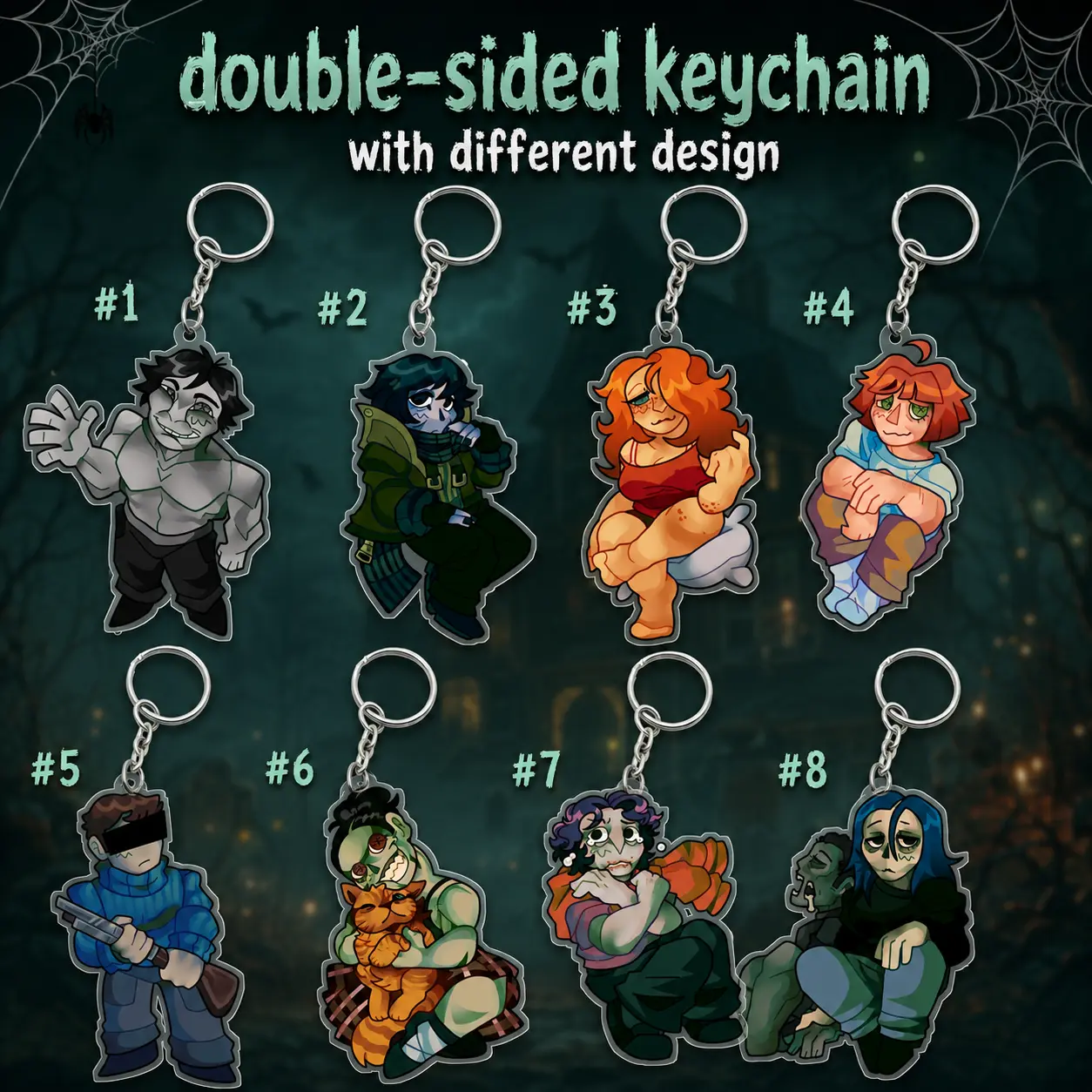No, I'm Not a Human Double Sided Acrylic Keychain, Game Character Bag Charm, Gamer Gift