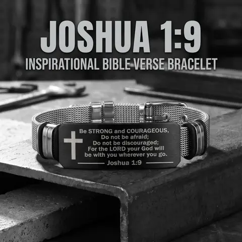 Inspirational Quote Bible Verse Cross Bracelet Faith Christian Silicone Wristband Religious Gifts for Men Women Stainless Steel Chain Strap Adjustable Bracelet - Perfect Gift for Friends, Boyfriend, Father, and Couples, Bible Verse Bracelets & Bangles, Ch