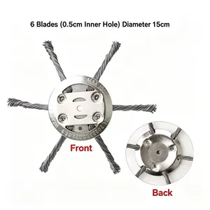 6-inch Heavy Steel Wire Trimmer Head(Bore 0.2inch/5mm) Tough Twisted Steel Strand Grass Trimmer Head - Durable, Breakage-Resistant Power Tool for Cutting Thick Grass and Vines, More Wear-Resistant Than Standard Plastic Lines Cordless Electric Weed Wacker