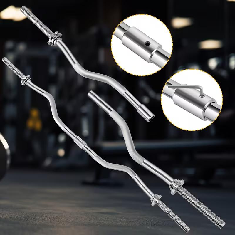 Heavy-Duty EZ Curl Barbell Weight Set | Home Gym Arm Training Essential