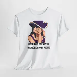 N1co Robin | 0ne P1ece | Pixel-art T-Shirt | 'Nobody Is Born Into This World To Be Alone'