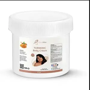 Bynblan Turmeric Body Cream Skin Care with Palm Mango Butter Eggs Coconut Powder 8 oz