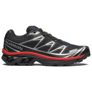 Salomon XT-6 Black Fiery Red Silver Men's / Women's Perfect Casual Daily Lifestyle Sneaker Fashion Footwear Gym Walking Shoe Running Sneaker