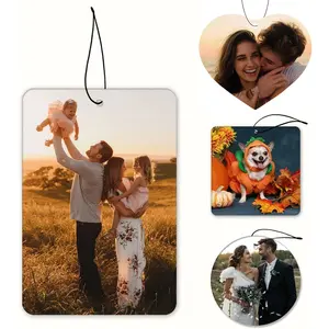Personalized customized car air freshener, car fragrance, custom cut black ice, jasmine fragrance car freshener, customized car fragrance, double-sided printing, suitable for families and gifts - Father's Day gift