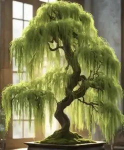 Hey Dina Willow Bonsai Tree Fast Growing Indoor Outdoor Cuttings to Grow Elegant and Lush Greenery for Home Decor