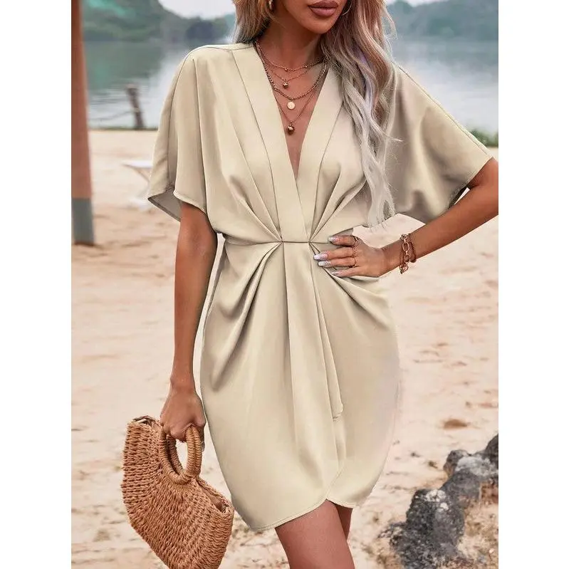 Cassiopeia Batwing sleeve ruched dress