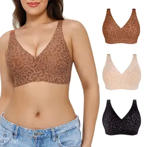 Popilush 2/3-Piece Set Wireless No Underwire Jelly Bra - Everyday Comfort Push Up Seamless  Fit Smooth T-Shirt Bra with Minimalist & Adjustable Straps Basic Womenswear