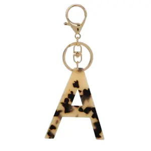 Leopard Print Keychain - Available in All Letters, Durable and Lightweight