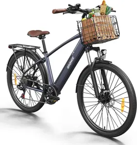 Qronge Electric Bike for Adults 1000W Peak, 460Wh Battery Max 70 Miles Electric Bike, 7 Speed & 5 Riding Modes 26 Inch E Bike with Bike Basket, 25MPH Max Ebike for Commute City