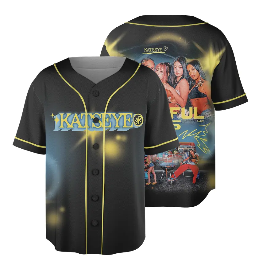 Streetwear Women's KATSEYE The Wildworld Tour Signature Jersey |  Baseball Jersey, Cute Doodle Design Outfit, Gift for Fans