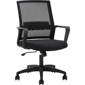 FDW Home Office Chair Ergonomic Desk with Lumbar Support Armrests Mid-Back Mesh Computer Executive Adjustable Rolling Swivel Task