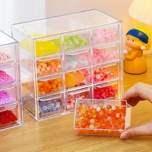 Clear Plastic Storage Box Organizer For Beads Jewelry Supplies