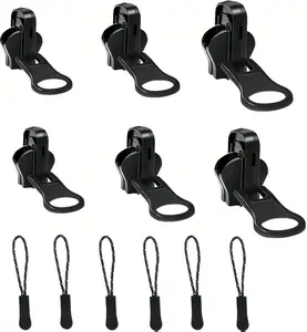 Universal Zipper Repair Kit - 3-Size Double-Sided Zippers Slider Replacement with Zipper Pull for Jackets, Luggage, Backpacks & Outdoor Gear | No-Sew Installation