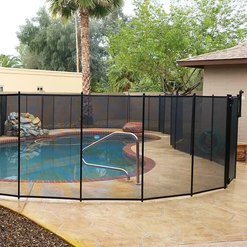 VINGLI 4Ft x 12/48/96Ft or 5Ft x 12/48Ft Black Pool Fence Swimming Pool Fence in Ground Pool Safety Fencing VINGLI 4Ft x 12/48/96Ft or 5Ft x 12/48Ft Black Pool Fence Swimming Pool Fence in Ground Pool Safety Fencing