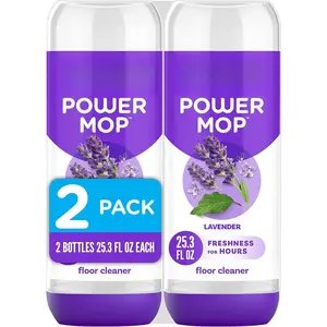 Power Mop Refill Solution, Floor Cleaner for Mopping Tile, Vinyl, Laminate, Wood in Home, Bathroom, Kitchen, All Purpose Multi-Surface Solution for Floor Cleaning, Lavender Scent, 50.6oz