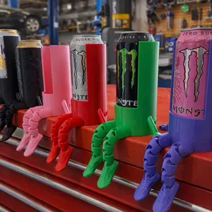 Buzz Buddy Magnetic Energy Drink Can Holder - Secure Magnetic Base for Monster & Red Bull Cans - Sleek Design & Practicality - Plastic Drinkware