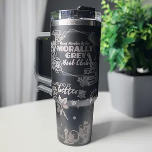 40oz Dark Romance Book Tumbler, Reader Water Bottle