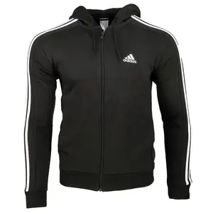 adidas Mens Essentials Hoodie Training Athletic Outerwear Casual Pockets - Black