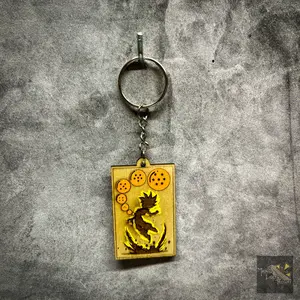 DBZ - Wood Keychain Art 3"