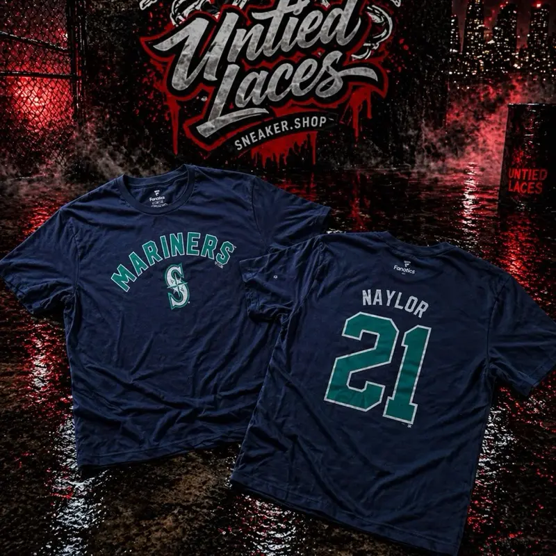 Mariners Naylor 21 T-Shirt - Navy Blue with Green Accents - Perfect for Fans and Casual Wear