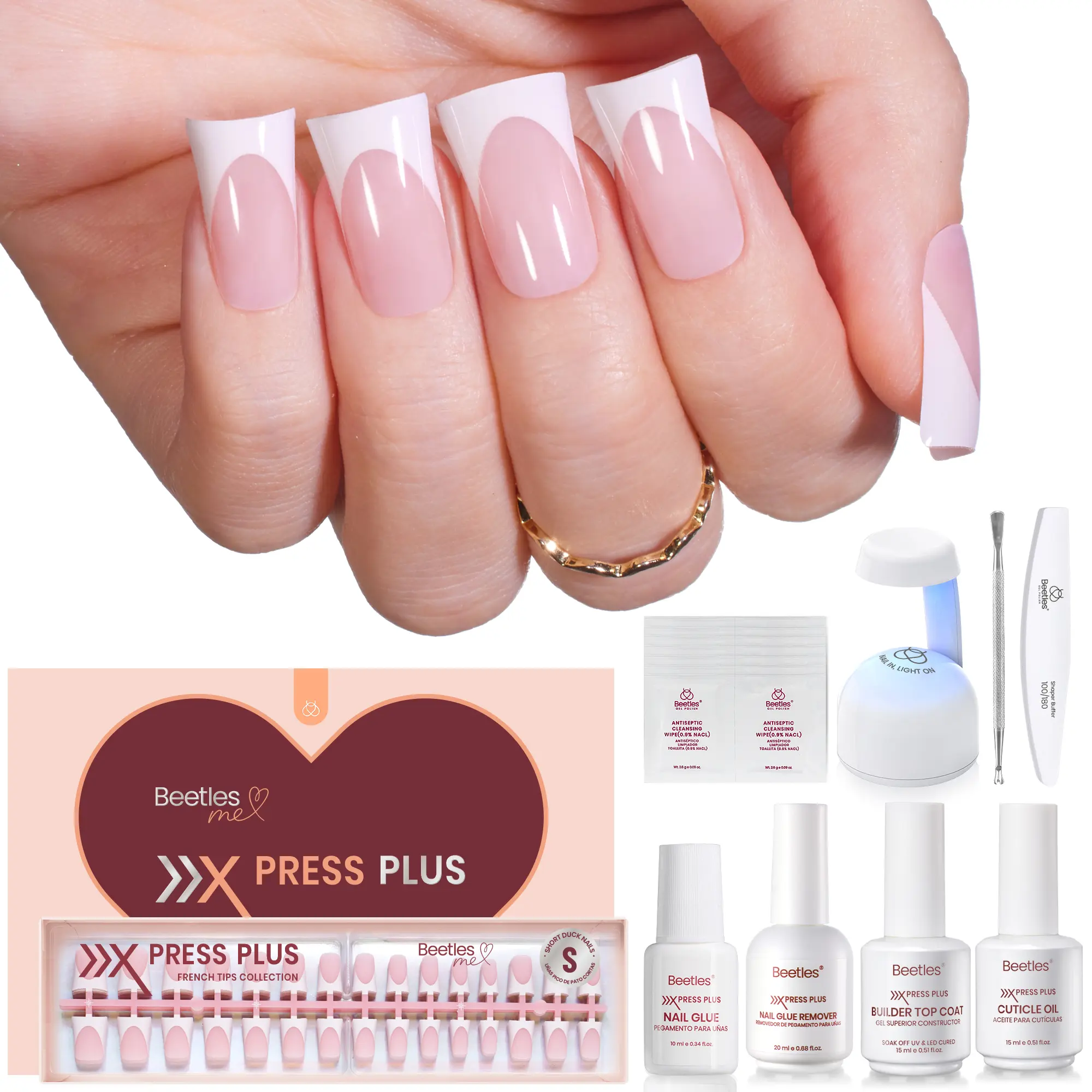 S-Duck-Pink-210Pcs-15Sizes-Kit-w/UV Lamp